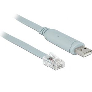 USB-A (m) naar RJ45 (m) seriële RS232 adapter / grijs - 1 meter