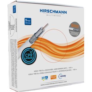 Hirschmann KOKA 799 Eca coaxkabel in doos voor binnen / wit - 100 meter