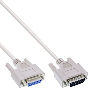 Gameport kabel 15-pins SUB-D verlengkabel - Vertind koperen aders / beige - 5 meter