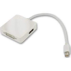 Mini DisplayPort 1.1 naar HDMI, DVI en DisplayPort adapter / wit - 0,20 meter