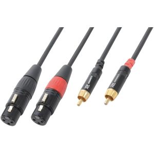 PD Connex Kabel 2x XLR Female - 2x RCA Male 3m