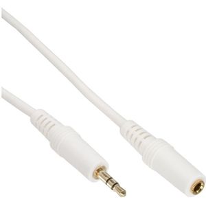 3,5mm Jack stereo audio verlengkabel - verguld / wit - 10 meter