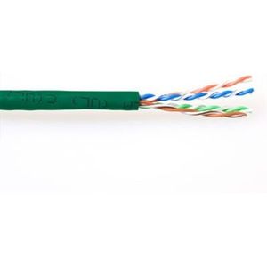 U/UTP CAT6a 10 Gigabit netwerkkabel met flexibele aders - AWG24 - PVC / groen - 305 meter