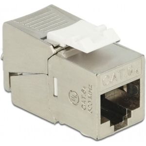 STP CAT6a 10 Gigabit Keystone module RJ45 - LSA (toolless) - compact / gegoten zink