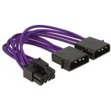 Premium 2x Molex (m) - EPS12V 8-pins (m) voedingskabel - 0,15 meter