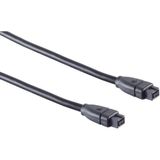 FireWire 800 kabel met 9-pins - 9-pins connectoren / zwart - 5 meter