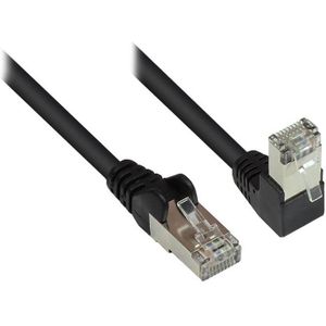 S/FTP CAT6 Gigabit netwerkkabel haaks/recht / zwart - 3 meter
