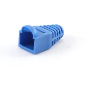 Netwerkplug huls voor RJ45 connectoren - kabel tot 6 mm - 100 stuks / blauw