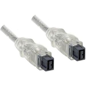 Premium FireWire 800 kabel met 9-pins - 9-pins connectoren / transparant - 3 meter