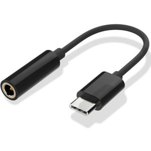 USB-C naar 3,5mm Jack audio adapter - passief / zwart - 0,15 meter