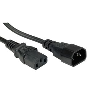 C13 - C14 stroomkabel voor UPS/PDU - 3x 0,75mm / zwart - 1,8 meter