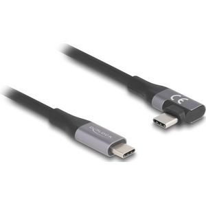 Delock USB-C kabel | haaks/recht | USB4 40 Gbps | PD 240W | 8K 60Hz | 1 meter