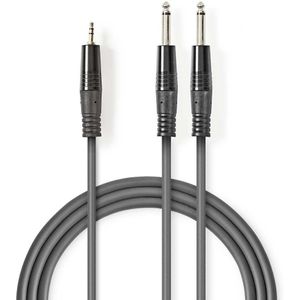 Nedis 2x 6,35mm Jack - 3,5mm Jack stereo audio kabel - 1,5 meter