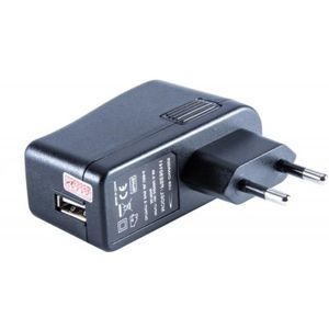 USB thuislader met 1 poort - haaks - 3A / zwart
