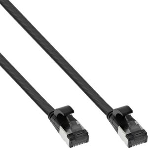U/FTP CAT8.1 40 Gigabit platte netwerkkabel met TPE mantel / zwart - LSZH - 2 meter
