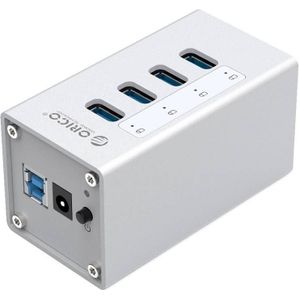 Orico USB hub met 4 poorten - USB3.0 - externe 12V voeding / aluminium - 1 meter