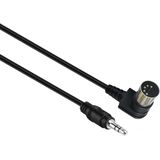 DIN 5-pins haaks - 3,5mm Jack audiokabel / zwart - 1,5 meter
