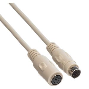 Premium Mini DIN 6-pins PS/2 data verlengkabel / beige - 1,8 meter