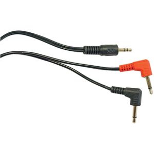 3,5mm Jack stereo audio vliegtuigadapter kabel - haaks / zwart - 1 meter