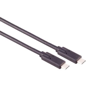 USB-C naar USB-C kabel - USB4 (tot 40 Gbit/s) - PD3.1 tot 240W - video tot 8K 60Hz / zwart - 0,25 meter