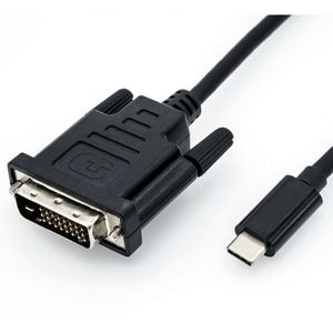 USB-C naar DVI kabel met DP Alt Mode (1920 x 1200) / zwart - 1,8 meter