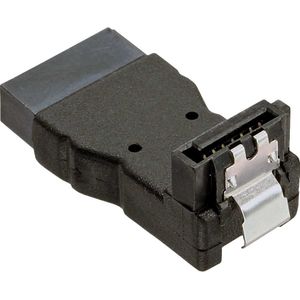 SATA data adapter - haaks naar beneden - SATA600 - 6 Gbit/s / zwart