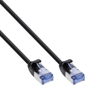 U/FTP CAT6a 10 Gigabit slimline netwerkkabel / zwart - PVC - 7,5 meter