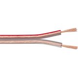 Luidspreker kabel (CCA) - 2x 2,50mm² / transparant - 20 meter