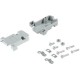 Connector behuizing voor seriële RS232 connector 9-pins SUB-D - plastic / grijs