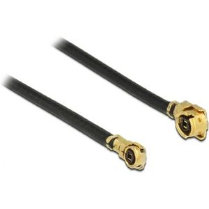 MHF I (v) - MHF 4L (v) kabel - Micro Coax (1,13 mm) - 50 Ohm / zwart - 0,20 meter