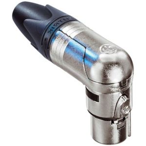 Neutrik NC3FRX XLR 3-pins (v) haakse connector / zwart/grijs