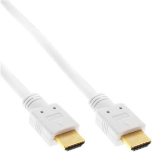 HDMI kabel - versie 2.0 (4K 60Hz + HDR) - CU koper aders / wit - 1 meter