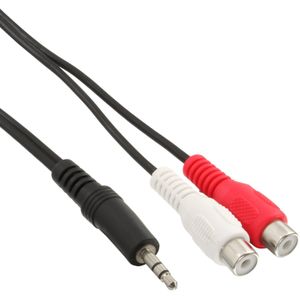 Adapter Kabel 3,5mm Mini Jack Mannelijk - Tulp Stereo 2RCA Vrouwelijk - 3 Meter