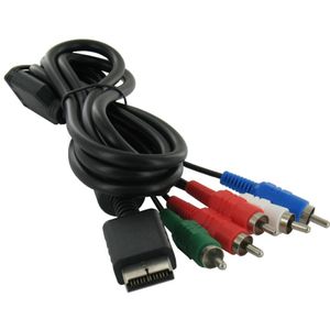 Component AV kabel voor Sony PlayStation 2 en 3 / zwart - 1,8 meter