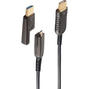 HDMI active optical cable (AOC) met smalle connector - HDMI2.0 (4K 60Hz + HDR) - 50 meter