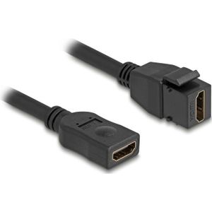 HDMI Keystone module - HDMI (v) | HDMI2.1 (8K 60Hz + HDR) | zwart | 0,20 meter