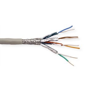 S/FTP CAT7 10 Gigabit 600 MHz netwerkkabel met vaste aders - AWG23 - LSZH / grijs - 300 meter