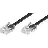 RJ45 - RJ45 4-aderige ISDN telefoonkabel / zwart - 3 meter