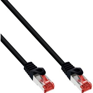 S/FTP CAT6 Gigabit crossover netwerkkabel / zwart - PVC - 0,50 meter