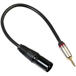 XLR (m) - 3,5mm Jack (m) audio adapter kabel - 0,30 meter