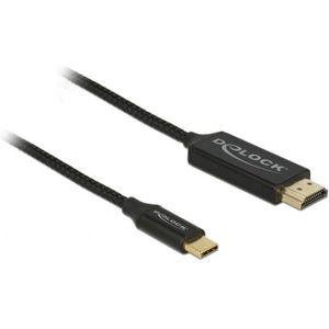 Premium USB-C naar HDMI kabel met DP Alt Mode (4K 60 Hz) / nylon - 1 meter