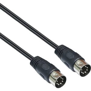 DIN 7-pins audiokabel / zwart - 1,5 meter