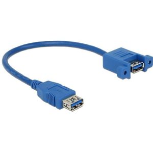 USB (v) - USB (v) inbouw adapter - 0,25 meter