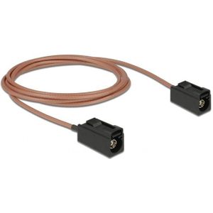 Fakra A (v) - Fakra A (v) antenne kabel - RG316 - 50 Ohm / transparant - 1,25 meter