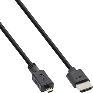 Dunne Micro HDMI - HDMI kabel - versie 2.0 (4K 60Hz) - 1 meter