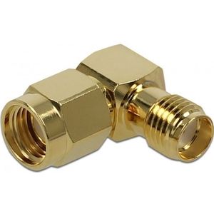 RP-SMA (m) - SMA (v) haakse adapter - 50 Ohm / 10 GHz