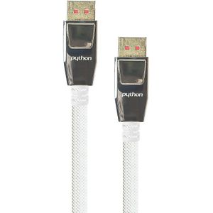 PYTHON actieve DisplayPort kabel - versie 1.4 (5K/8K 60Hz) / wit - 10 meter