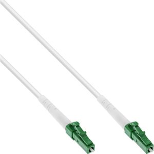 Premium LC/APC FTTH Simplex Optical Fiber Patch kabel - Single Mode OS2 - wit / LSZH - 15 meter