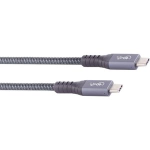 Premium USB-C naar USB-C kabel - USB4 (tot 40 Gbit/s) - PD tot 100W - video tot 8K 60Hz / zwart - 0,50 meter