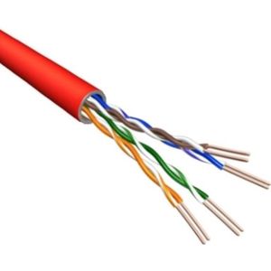 U/UTP CAT6 Gigabit netwerkkabel met flexibele aders - AWG24 / rood - 500 meter